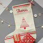 Personalised Glitter Christmas Tree Stocking, thumbnail 2 of 9