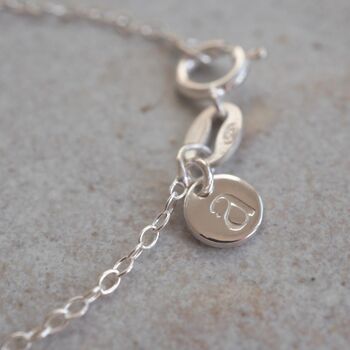 Initial And Date Disc Charm Bracelet. One To Four Discs, 8 of 9
