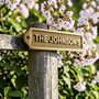 Vintage Solid Brass Personalised Door Nameplate With Antique Finish, thumbnail 5 of 9