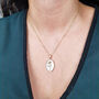 Sweet Pea April Birth Flower Pearl Gold Plated Necklace, thumbnail 2 of 4