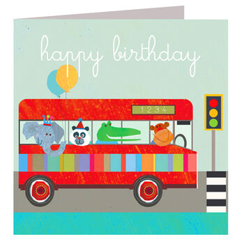 Happy Birthday Animal Bus Card, 2 of 3