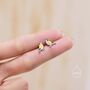 Goldfinch Bird Stud Earrings In Sterling Silver, thumbnail 3 of 12