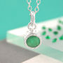 Emerald May Birthstone Sterling Silver Jewellery Set, thumbnail 3 of 4
