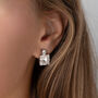 Swarovski Crystal Chunky Square Earrings, thumbnail 1 of 3