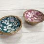 Pink Blossom Small Mango Wood Bowl, thumbnail 2 of 5