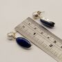 Lapis Lazuli, Pearl Sterling Silver Earrings, thumbnail 7 of 7