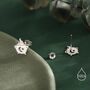 Sterling Silver Tiny Cauldron Stud Earrings, thumbnail 5 of 12