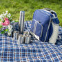 Deluxe Four Person Picnic And Flask Set Mulberry Red, thumbnail 3 of 4