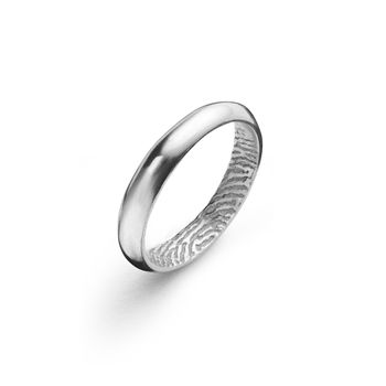 Slim Curved Secret Fingerprint Ring, 2 of 3