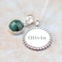 Personalised Emerald Sterling Silver Necklace, thumbnail 1 of 7