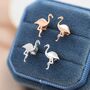 Sterling Silver Flamingo Stud Earrings, thumbnail 1 of 12