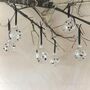 Set Of Six Monochrome Baubles Black And White Christmas Decor Bauble Set, thumbnail 4 of 7