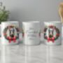 Personalised Doberman Christmas Wreath Dog Mug, thumbnail 2 of 2