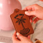 Personalised Palm Tree Luggage Tag Travel Accessory, thumbnail 1 of 3