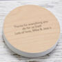 Personalised 'Biscuits And Tea' Colour Edge Coaster, thumbnail 5 of 7