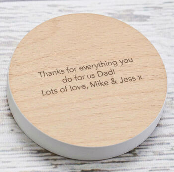 Personalised 'Biscuits And Tea' Colour Edge Coaster, 5 of 7