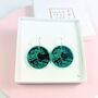 Hokusai The Great Wave Hoop Earrings, Japan Art Lover, thumbnail 5 of 7