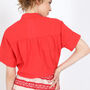 Daiquiri Red Cotton Shirt, thumbnail 4 of 6