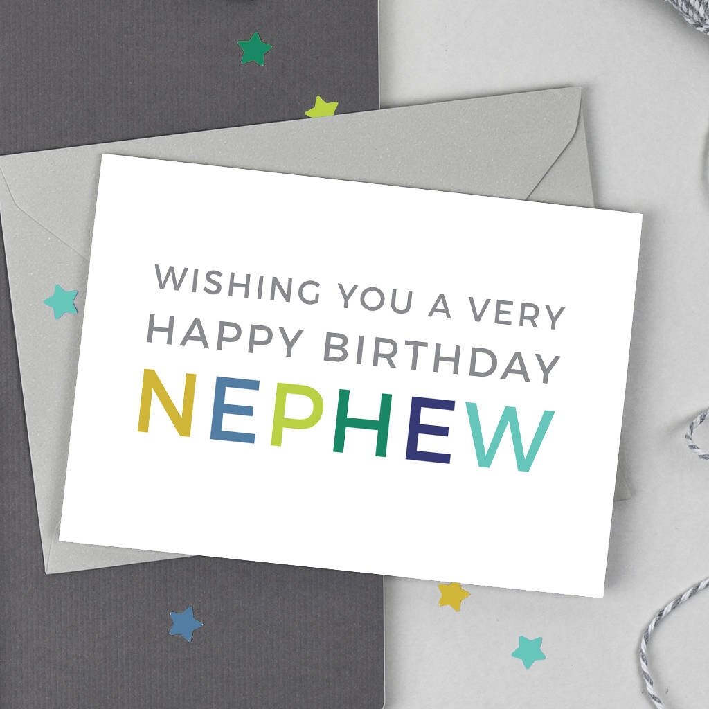 Happy Birthday Nephew Card By Studio 9 Ltd | notonthehighstreet.com