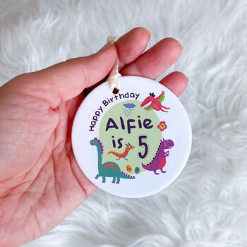 Personalised Birthday Ornament With Name, 3 of 8