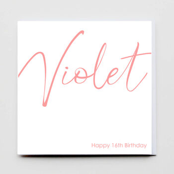 Personalised Name 'Happy Birthday' Greeting Card, 4 of 4