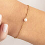 Pearl Necklace And Bracelet On Satellite Chain Set, thumbnail 3 of 8