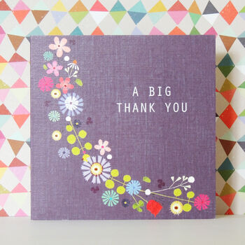 Floral Big Thank You Card, 2 of 5