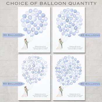 Personalised Balloon Wedding Guest Book, 3 of 6