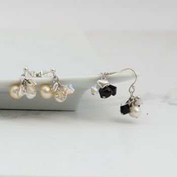Pearl Cluster Earrings in Many Colours, 5 of 12