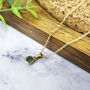 Mini Round Emerald May Birthstone Pendant Necklace, thumbnail 1 of 3