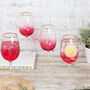 G Decor Set Of Four Monroe Ribbed Ombre Wine Glasses, thumbnail 2 of 8
