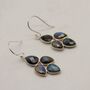 Labradorite Gold Earrings: Sterling Silver Dangle Drop, thumbnail 3 of 6