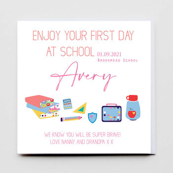Enjoy Your First Day At School Greeting Card, 2 of 2