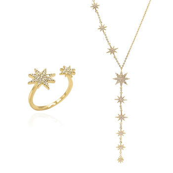 Sparkling Star Gift Set | Necklace And Ring, 3 of 9