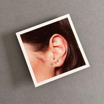 Never Stop Looking Up Sterling Silver Stars Earrings, 5 of 6