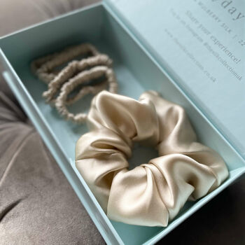 Set Of Silk Scrunchies Gift Set For Her, 6 of 8