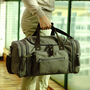 Canvas Holdall Duffel With Side Pockets, thumbnail 1 of 12