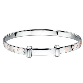 Engravable Jessica Rose Star Baby Bangle, 3 of 4