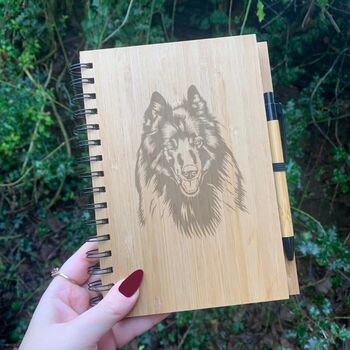 Personalised Belgian Shepherd Engraved Notebook, 2 of 3
