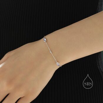 Moonstone Marquise Satellite Bracelet, 3 of 12
