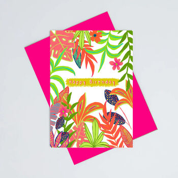 Tropical Plant Birthday Card, 2 of 4