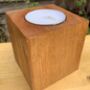 Oak Pillar Candle Holder With Extra Large Tealight, thumbnail 10 of 12