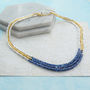 Blue Sapphire September Birthstone Bead Necklace, thumbnail 1 of 4