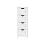 White Slim Storage Cabinet With Four Drawers, thumbnail 6 of 6