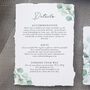 Greenery Watercolour Wedding Invitations, thumbnail 3 of 8