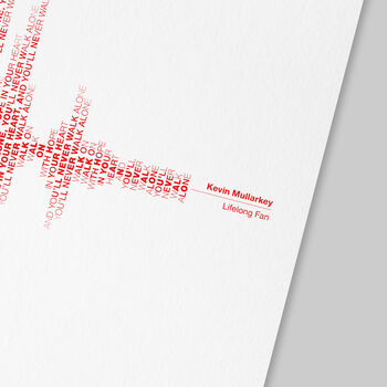 Liverpool Football Fan Song Prints, Soundwave Typography Gifts, 4 of 7