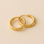 Mini Gold Plated Sterling Silver Huggie Hoop Sleeper Earrings, thumbnail 1 of 5