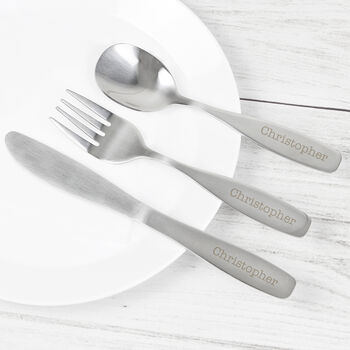 Personalised Three Piece Cutlery Set, 2 of 4