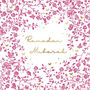 Pink Ramadan Mubarak Greeting Card With Gold Foil Calligraphy, thumbnail 2 of 2