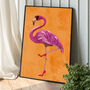 Custom Flamingo Wearing Heels Personalised Art Print, thumbnail 1 of 5